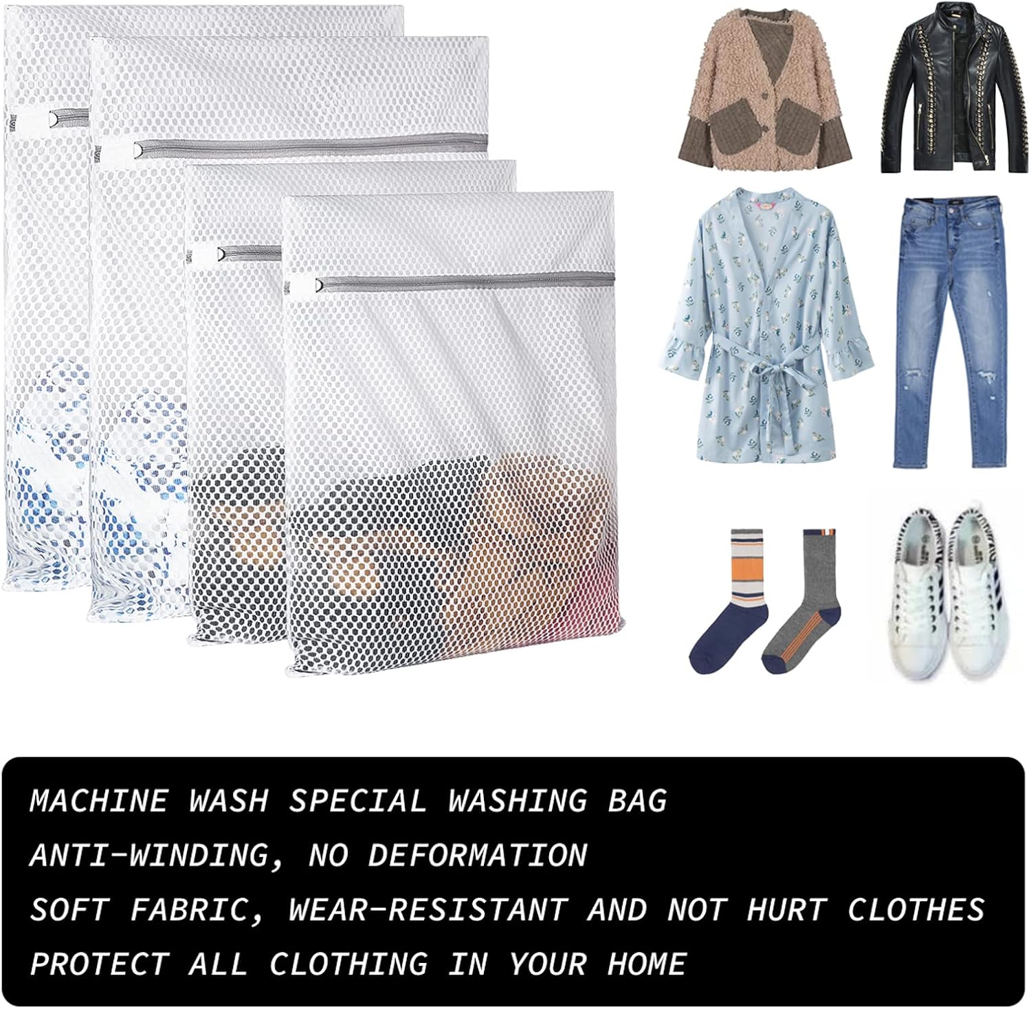Extra Large Honeycomb Mesh Laundry Bag125gsm Net Fabric Durable and Reusable Delicate Wash Bag,Travel Organization
