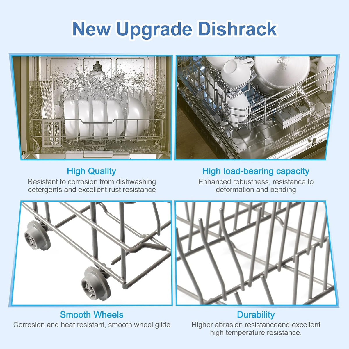 2026 Upgraded DD82-01385B A/S Middle Rack Assembly Replacement for Samsung Dishwasher DW80R2031US, DW80R2031UG, DW80N3030US, DW80N3030UB, DW80N3030UW, DW80M2020US Series-OEM 21.6”x20.8”