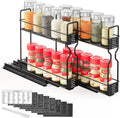 Pull Out Spice Rack Organizer for Cabinet, Heavy Duty Slide Out Seasoning Kitchen Organizer, Cabinet Organizer, with
