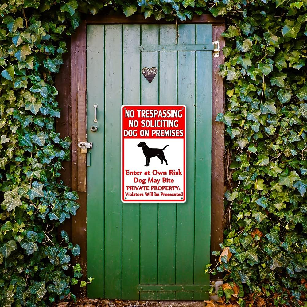 Beware Of Dog Sign No Trespassing Dogs Yard Sign Warning Signs For Fence Private Property Metal Tin Sign No