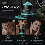 Men's Face Scrub Eucalyptus Exfoliating Facial Scrub for Men Exfoliator