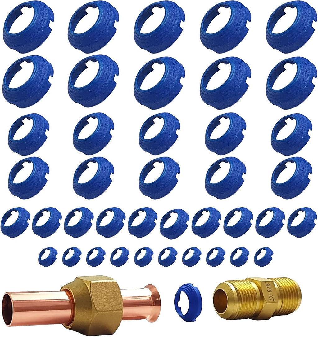 40 Pack Leak Free SAE Mini Split Flare Seal Kit (1/4", 3/8", 1/2", 5/8")