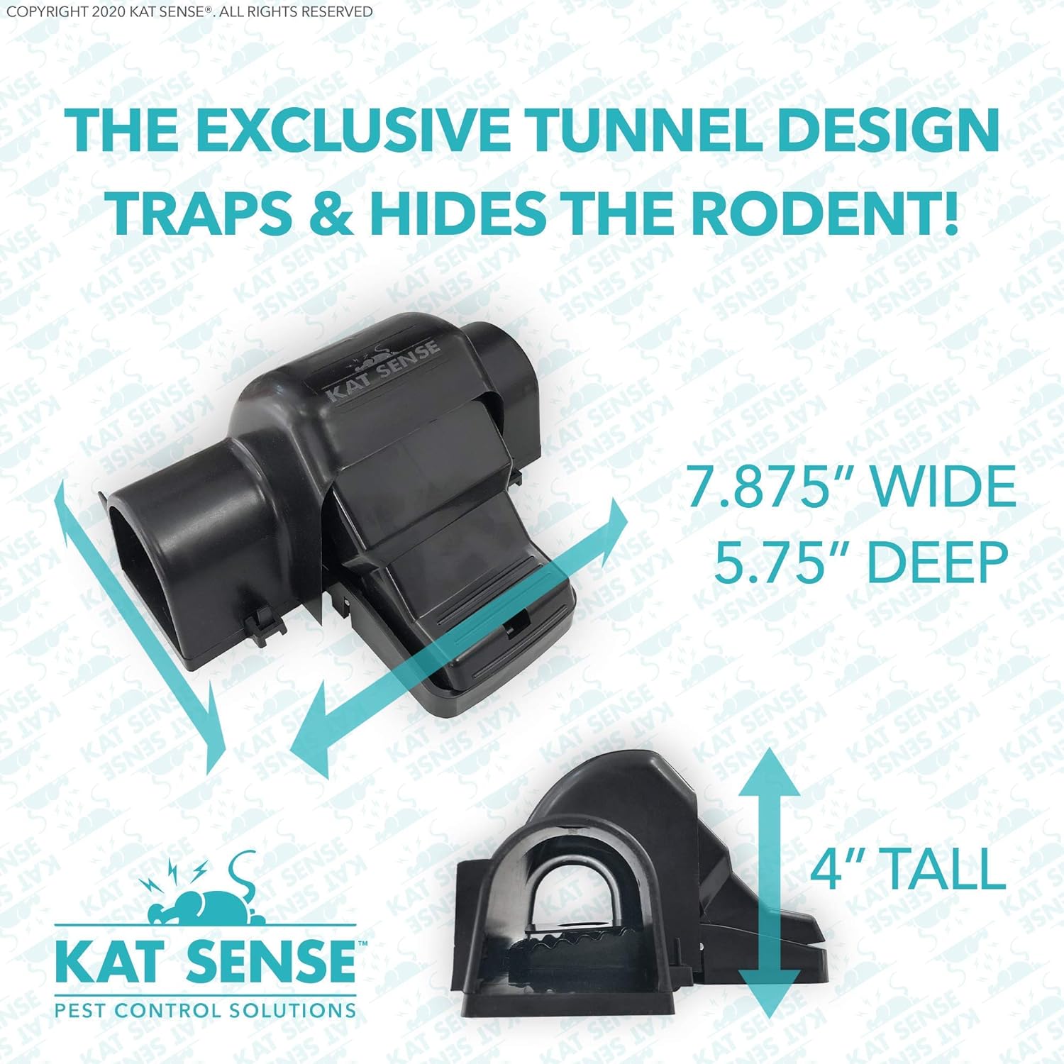 Covered Rat Trap & Chipmunk Trap, Prevents Accidental Triggering with Tunnel Design, Quick Action Pest Control