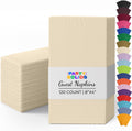 Ivory Dinner Napkins Disposable 8"x4" Paper Napkins 120 Pcs