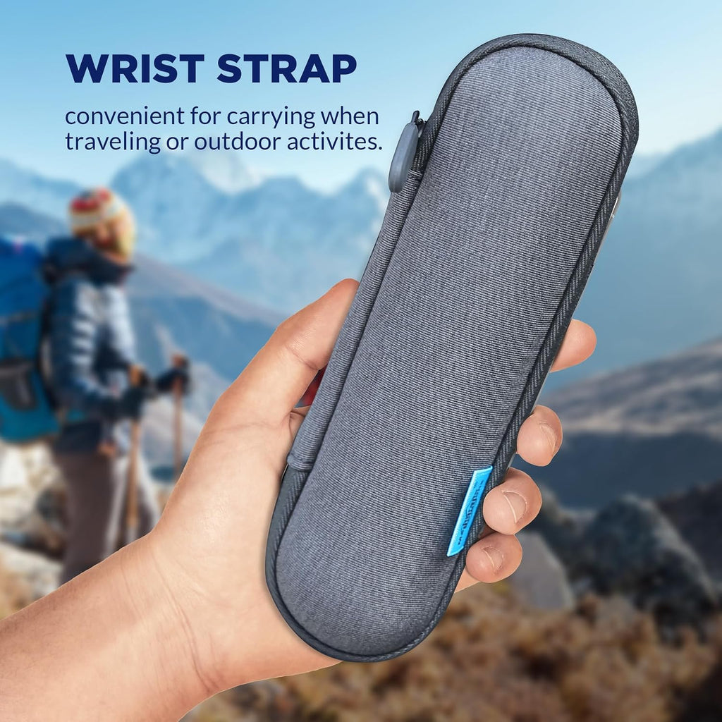 Water Filter Straw with Carry Case, Blue | Lightweight Emergency Purifier, Survival Gear, Includes Zip Lock Bag