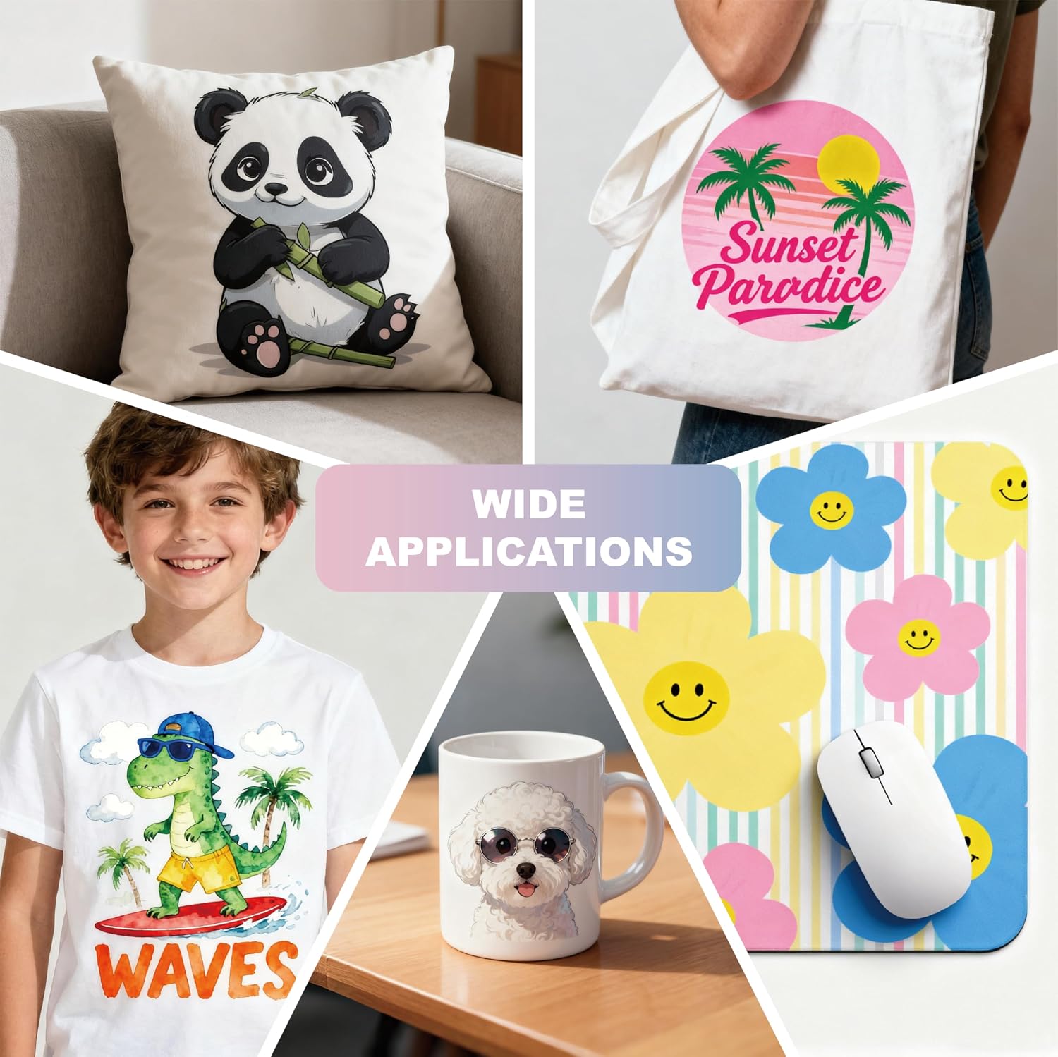 Sublimation Paper 8.5x11 Inch – 120 Sheets, 120gsm Heat Transfer Paper for Inkjet Printer, Fast Dry, High Transfer