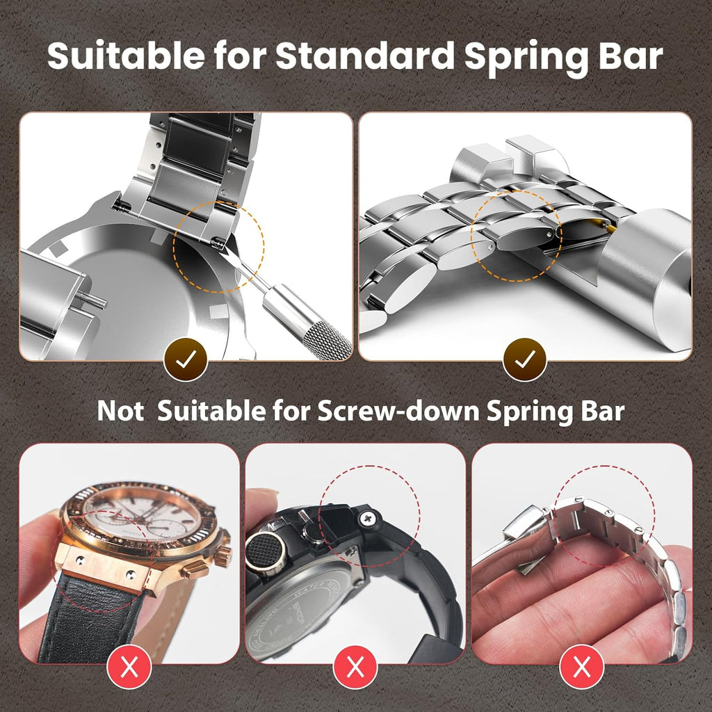 Watch Link Removal Kit, Resizing Tool for Bracelet Adjustment & Replacement, Pin Remover for Sizing Strap, Watch