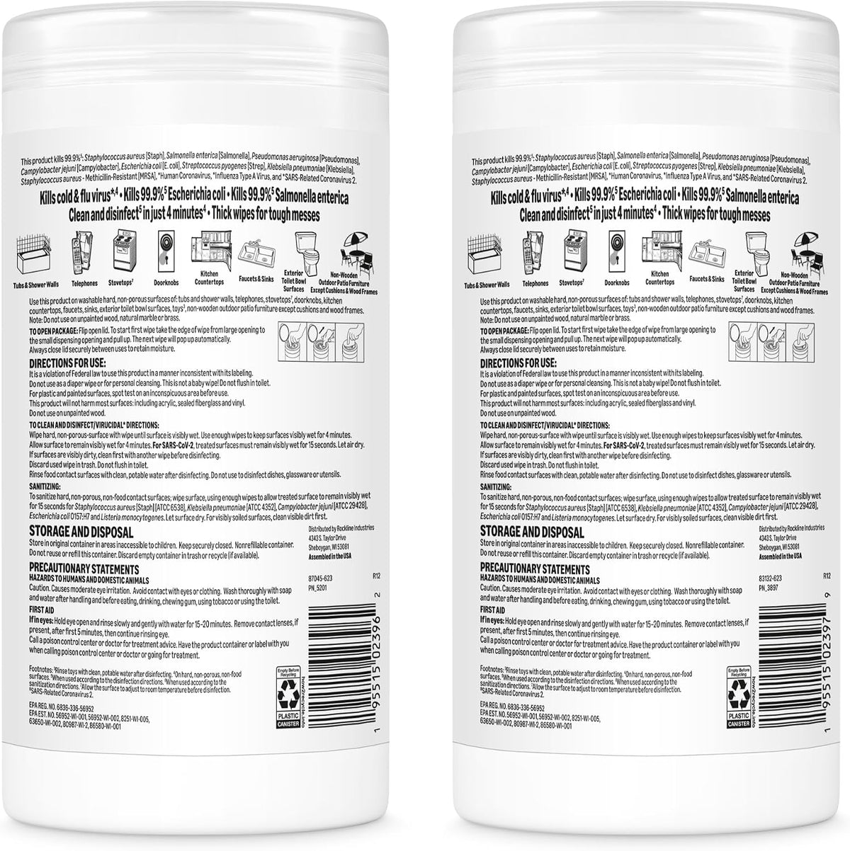 Amazon Basics Disinfecting Wipes, Lemon & Fresh Scent, Sanitizes, Cleans, Disinfects, Deodorizes, 340 Count (12 Packs