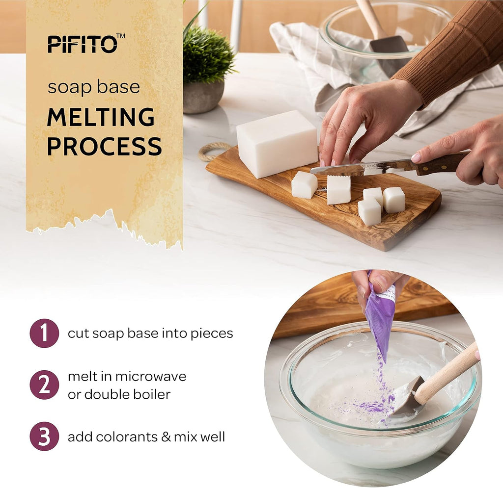 Soap Making Kit │ DIY Soap Making Supplies - 3 lbs Melt and Pour Soap Base (Goats Milk, Shea Butter, Clear), 10-Pack