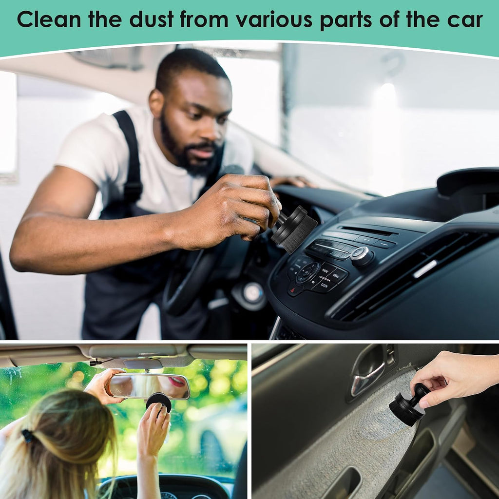 2 Pack Car Tire Shine Applicator Brush with Seal Cover Included | Automotive Tire Dressing Applicator, Detailing and