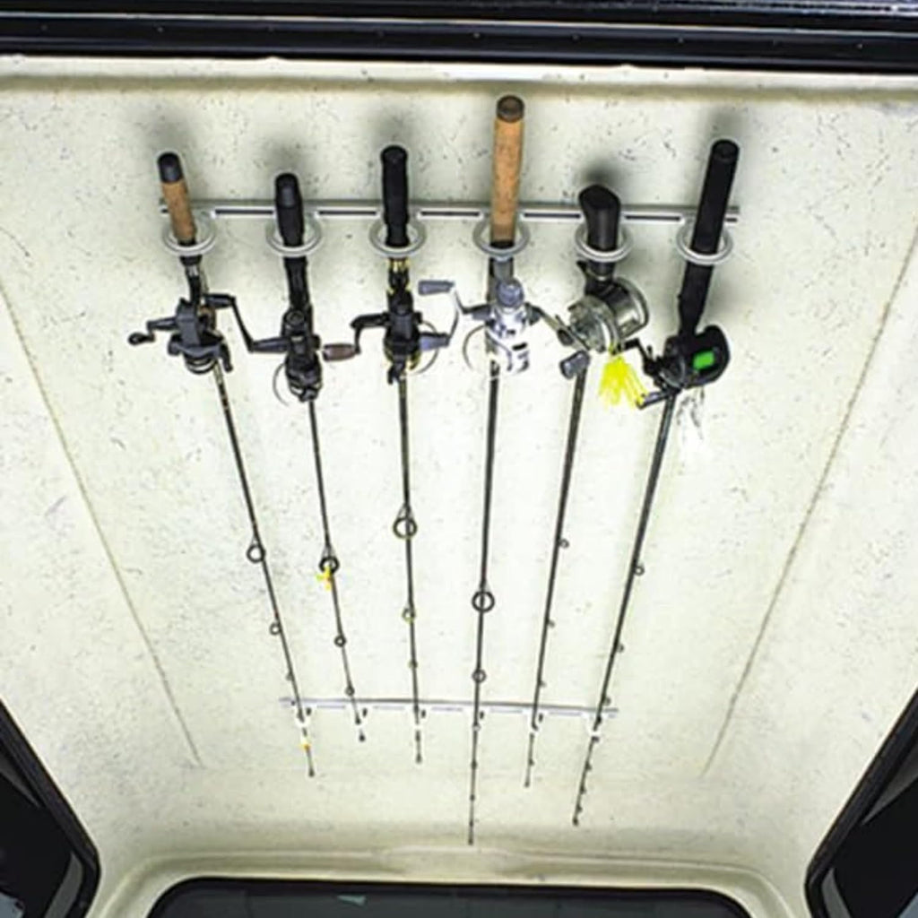 Fishing 1080 Trac-A-Rod Storage System, 2 ft, Silver/White | Customizable Rod Storage Solution - Holds up to 6 Rods