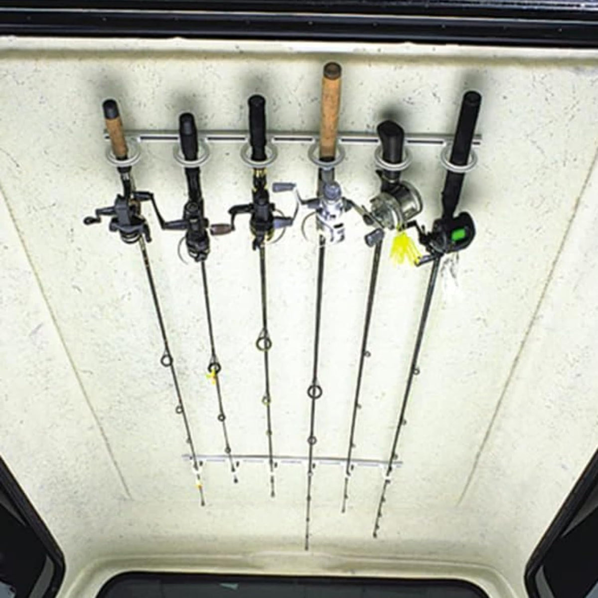 Fishing 1080 Trac-A-Rod Storage System, 2 ft, Silver/White | Customizable Rod Storage Solution - Holds up to 6 Rods