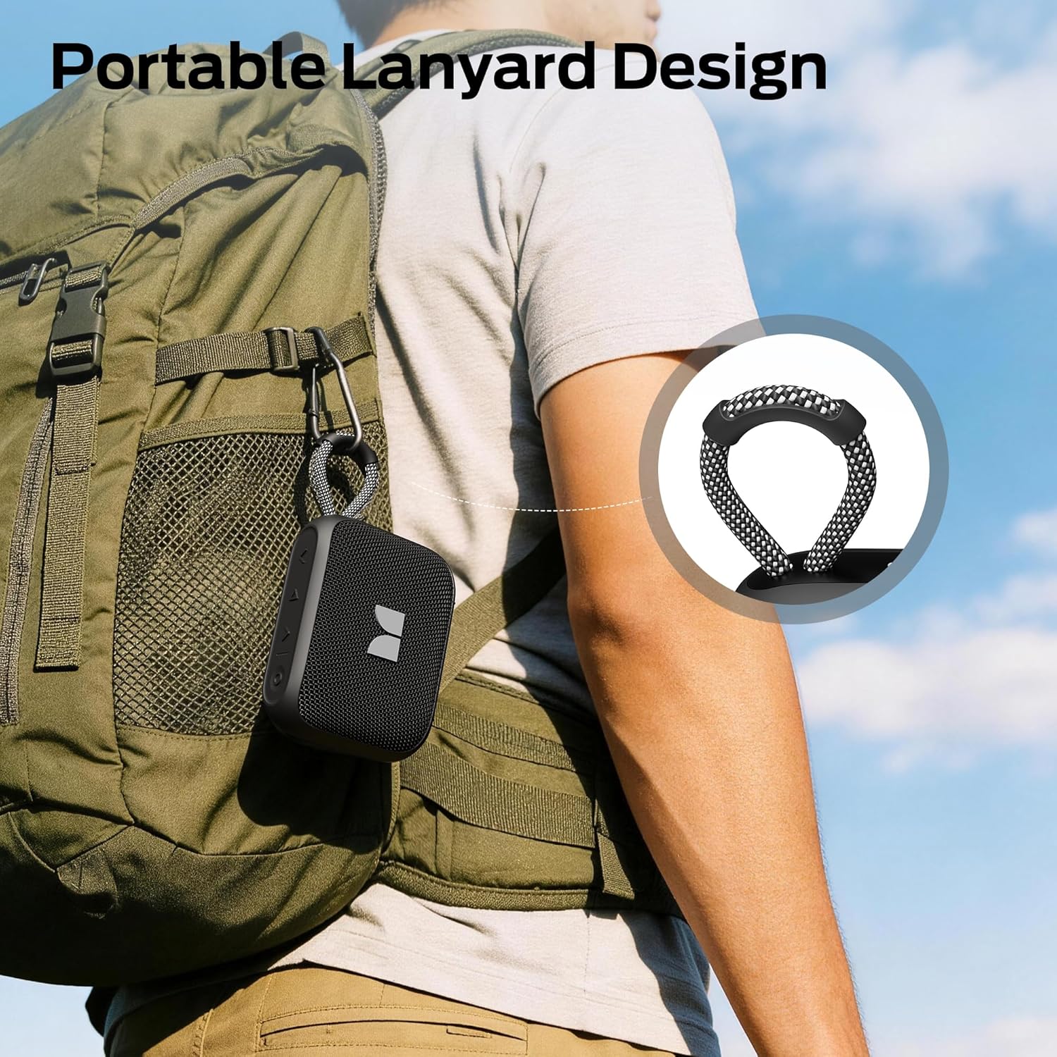 S520 Portable Speaker, IPX7 Waterproof Speakers Bluetooth Wireless, Bluetooth 6.0 Small Speaker, 12 Hours Battery