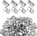 100 Pcs 40 Series M8 Thread T Spring Nut Carbon Steel European Standard M8 T Nuts Half Round Roll in Spring for 3D Printer, Aluminum Extrusion Profile, Silver