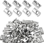 100 Pcs 40 Series M8 Thread T Spring Nut Carbon Steel European Standard M8 T Nuts Half Round Roll in Spring for 3D Printer, Aluminum Extrusion Profile, Silver