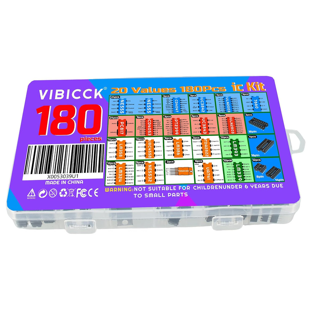 IC Chips kit 180 pcs 20 Values Chip Assortment Set+19 pcs