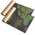 9" x 33" Camo Skateboard Grip Tape Sheets 2 Pack (Green Camouflage) | Bubble Free, Waterproof, Griptape for Scooter