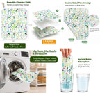 100% Cotton Flannel Reusable Paper Towels - 7 Pack Machine Washable - 3 Layers Extra Absorbent, Zero Waste Soft Cloth