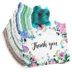 60 Pieces Thank You Gift Bags 12"x 15" with Soft Loop Handles, Floral Shopping Bags Reusable Plastic Shopping Bags