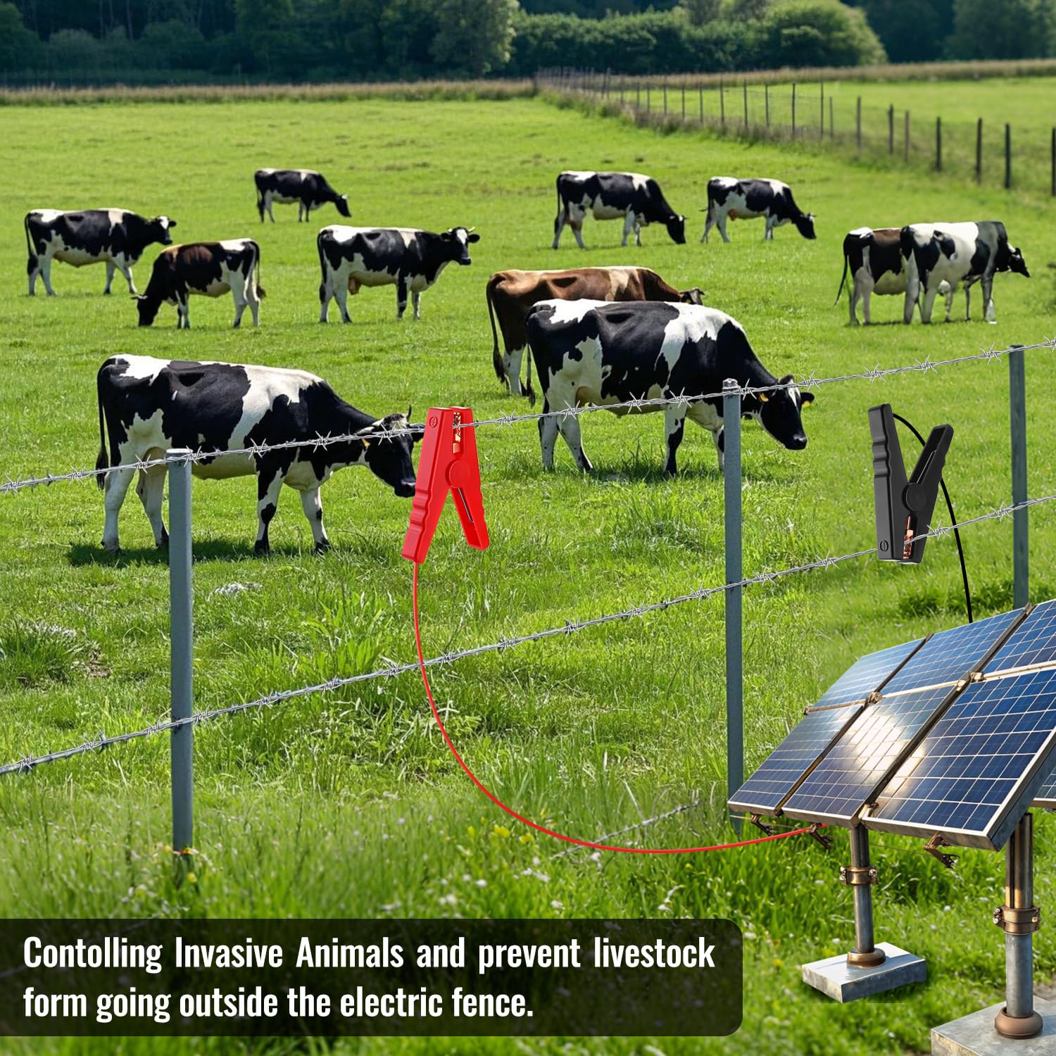 Electric Fence Wire Connect Solar Electric Fence Charger and Fencing System | 3.3FT Electric Fence Copper Wire with