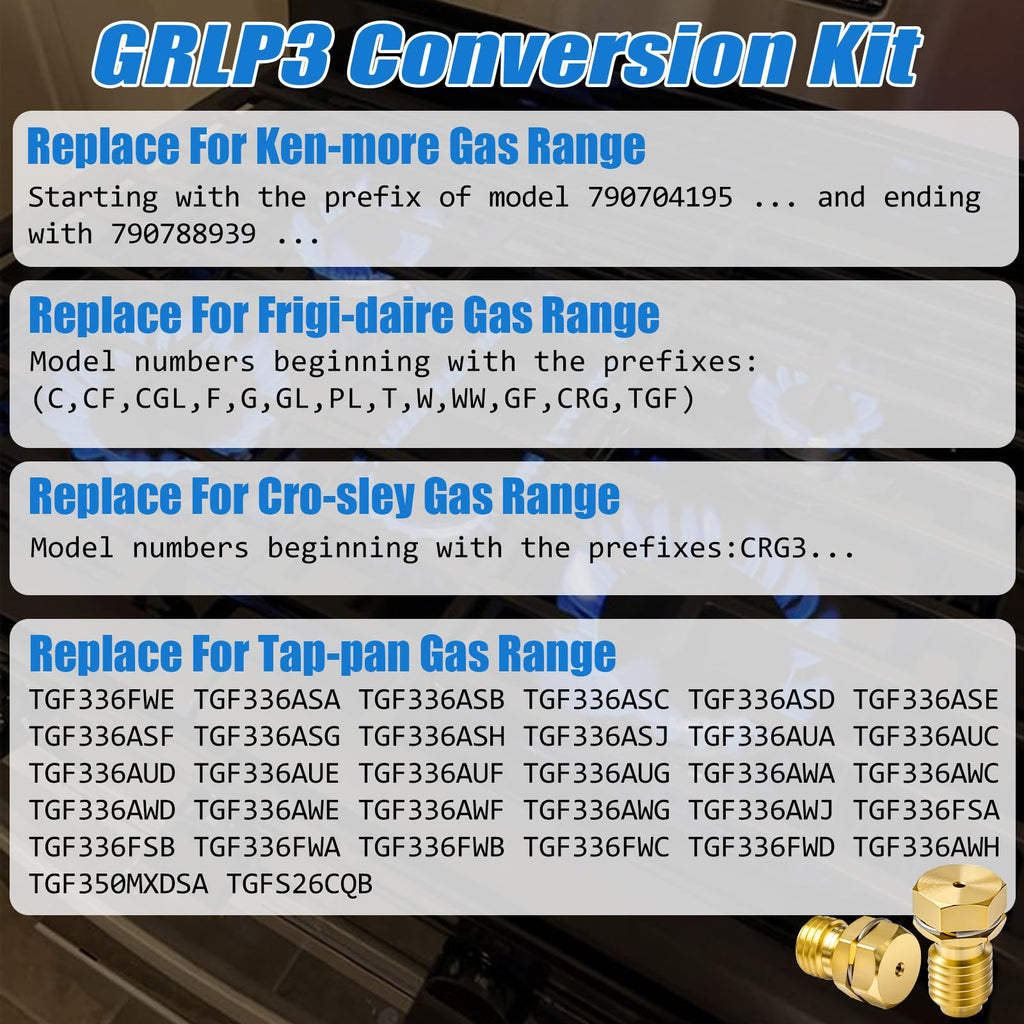 GRLP3 LP Conversion Kit for Frigidaire for Electrolux for Frigidaire Oven