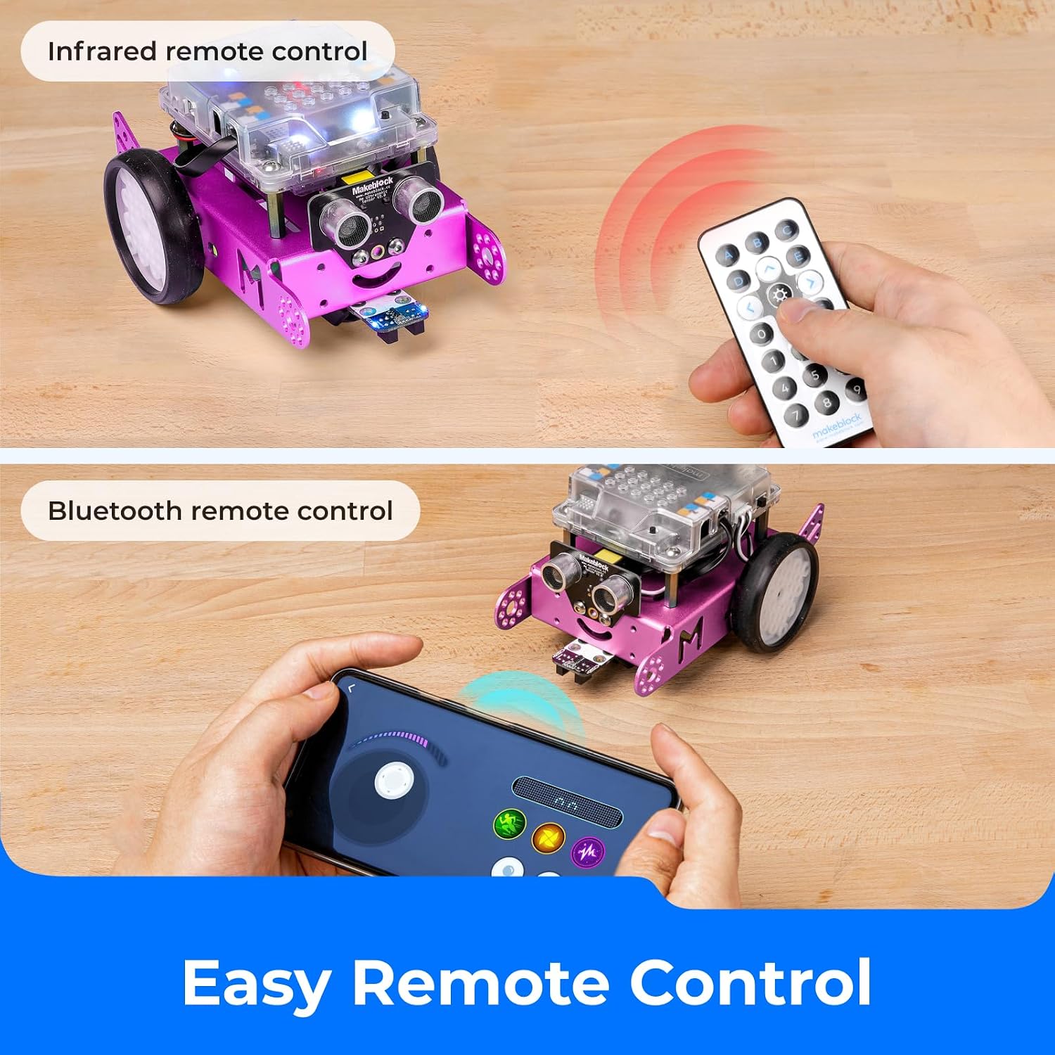 mBot Pink STEM Coding Robotics Toy Kit for Girls & Kids Ages 8-12 | Arduino & Scratch Coding, Remote Control Building