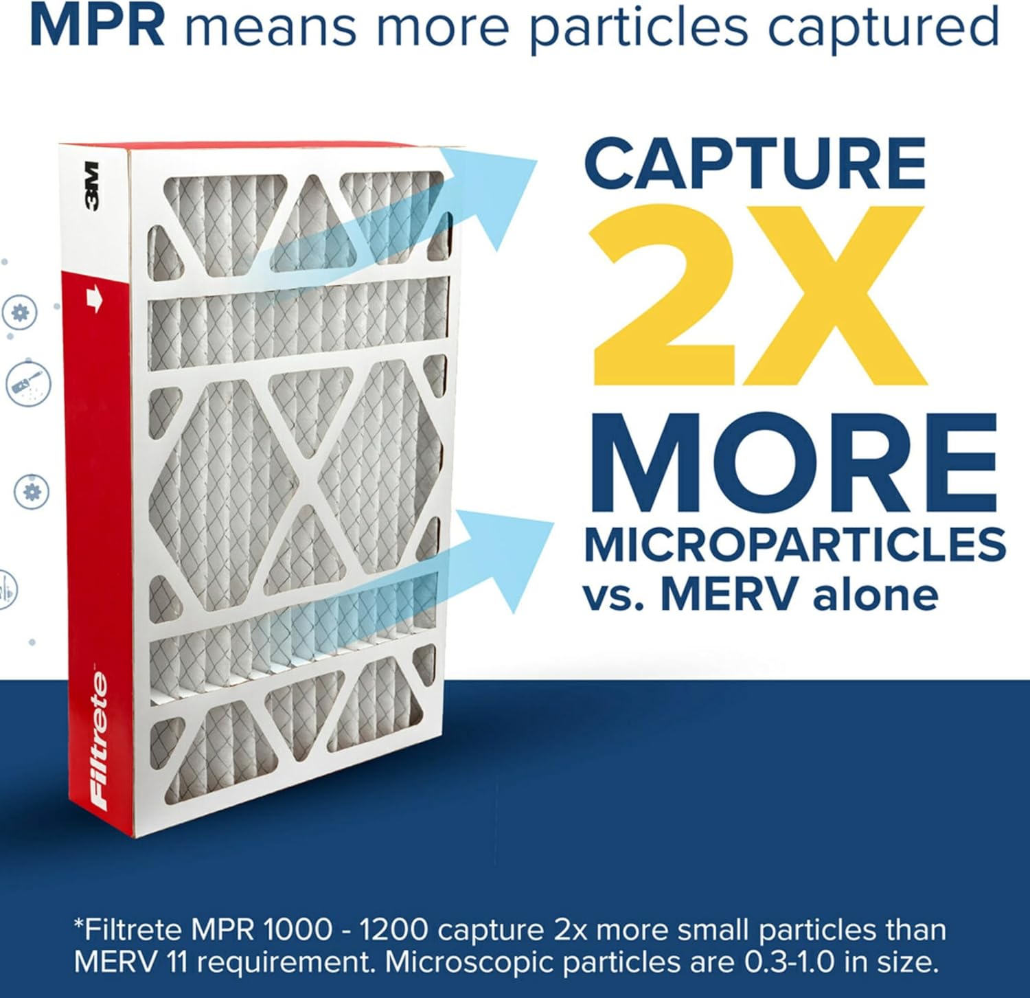 20x25x4 Air Filter MERV 11, MPR 1000 Micro Allergen Defense, 4-Pack