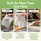 Reusable Bamboo Paper Towels, 20 Sheets, 2 Rolls