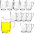 Tessco 12 Pcs Plastic Pitchers 60 Oz Clear Water Beer Jug Large,Classic