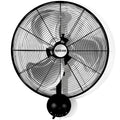 Pro High Velocity Oscillating Wall Fan, 3 Speeds, Black, 20in