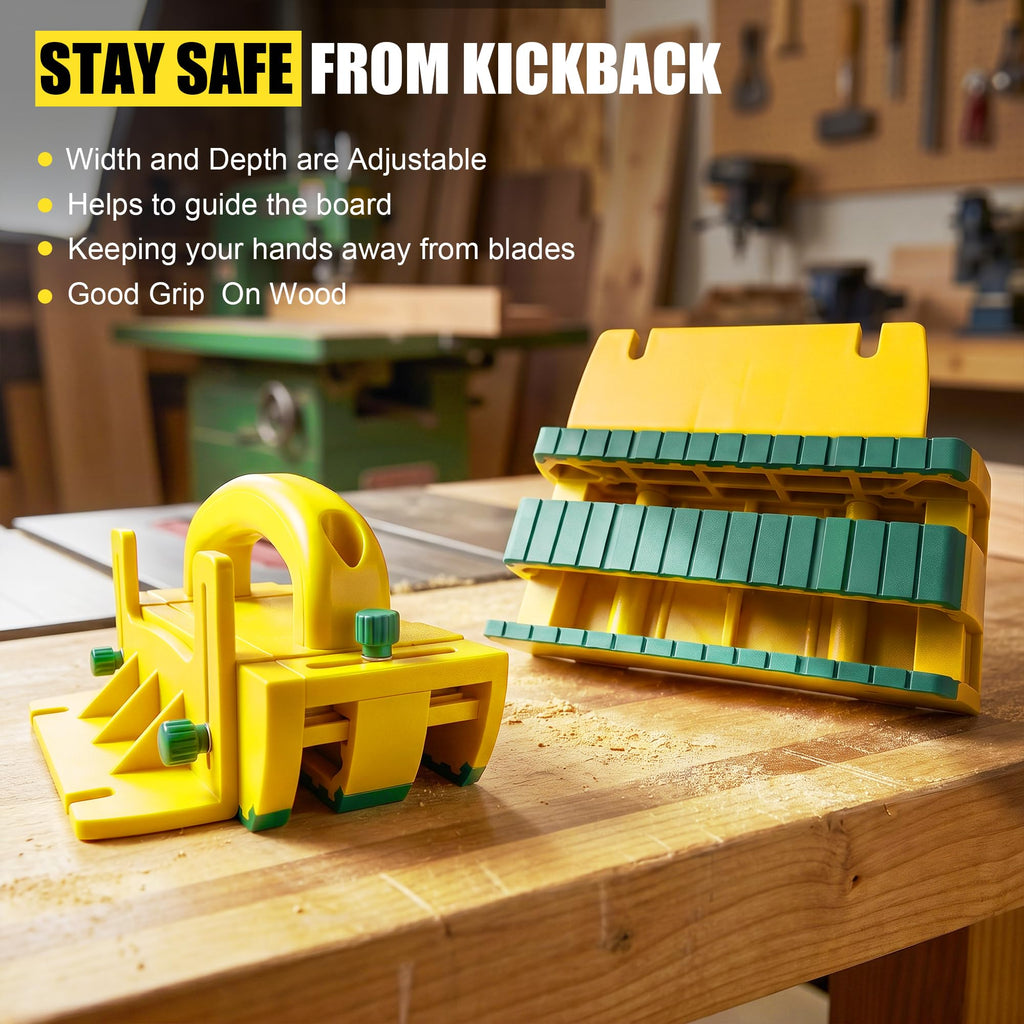 Table Saw Push Block, Anti-Kickback Hand Safety Tool for Woodworking