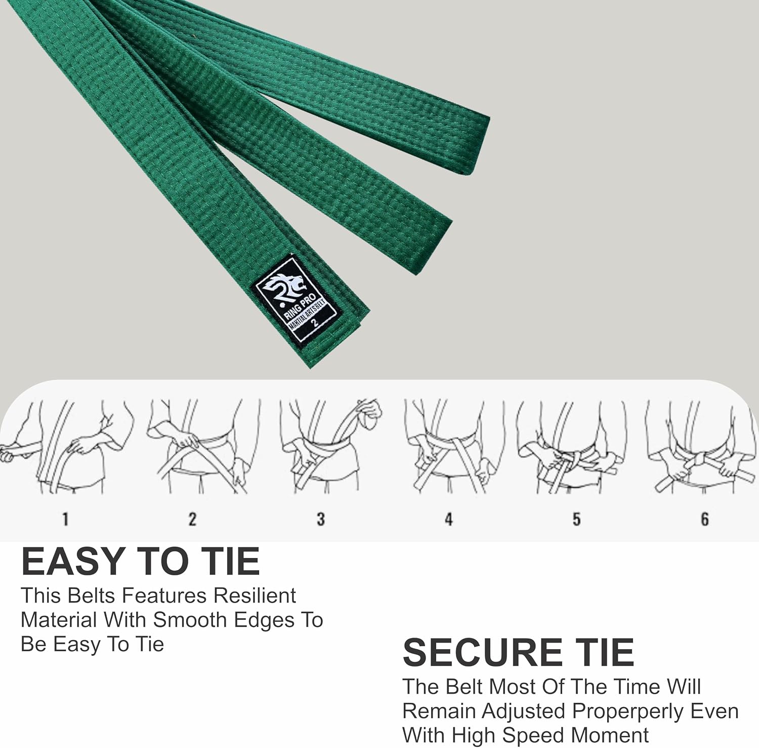 Martial Arts Belt for Karate, Taekwondo, Judo & Aikido Durable Polycotton Rank Belt for Kids & Adults