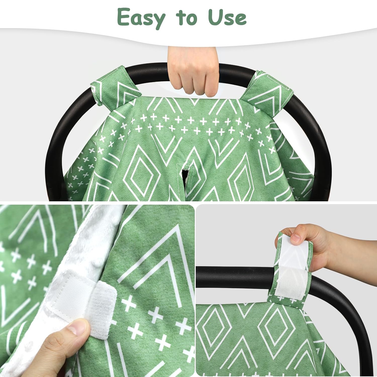 Baby Carseat Canopy, Peekaboo Opening Car Seat Canopy for Babies, Soft and Breathable Infant Carrier Canopy