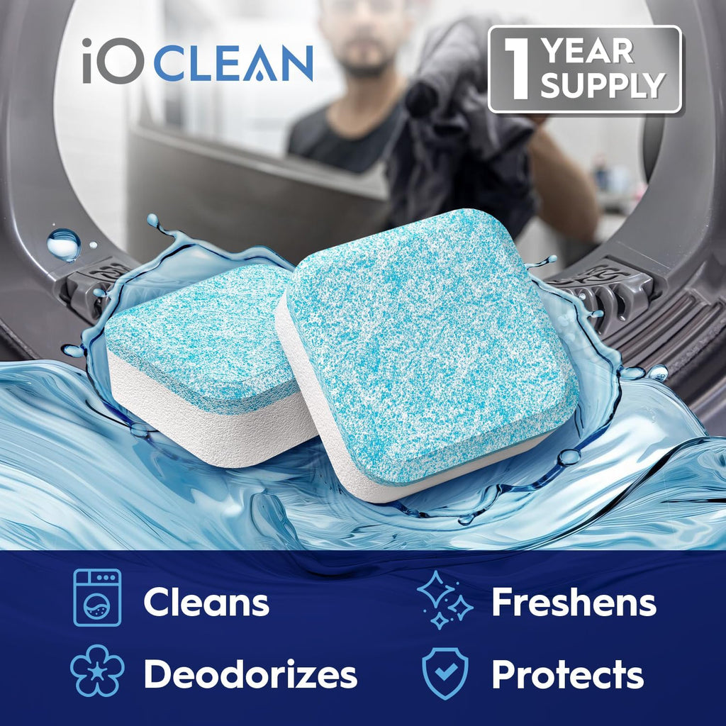 Washing Machine Cleaner Descaler Tablets, 24 Count |1 Year Supply