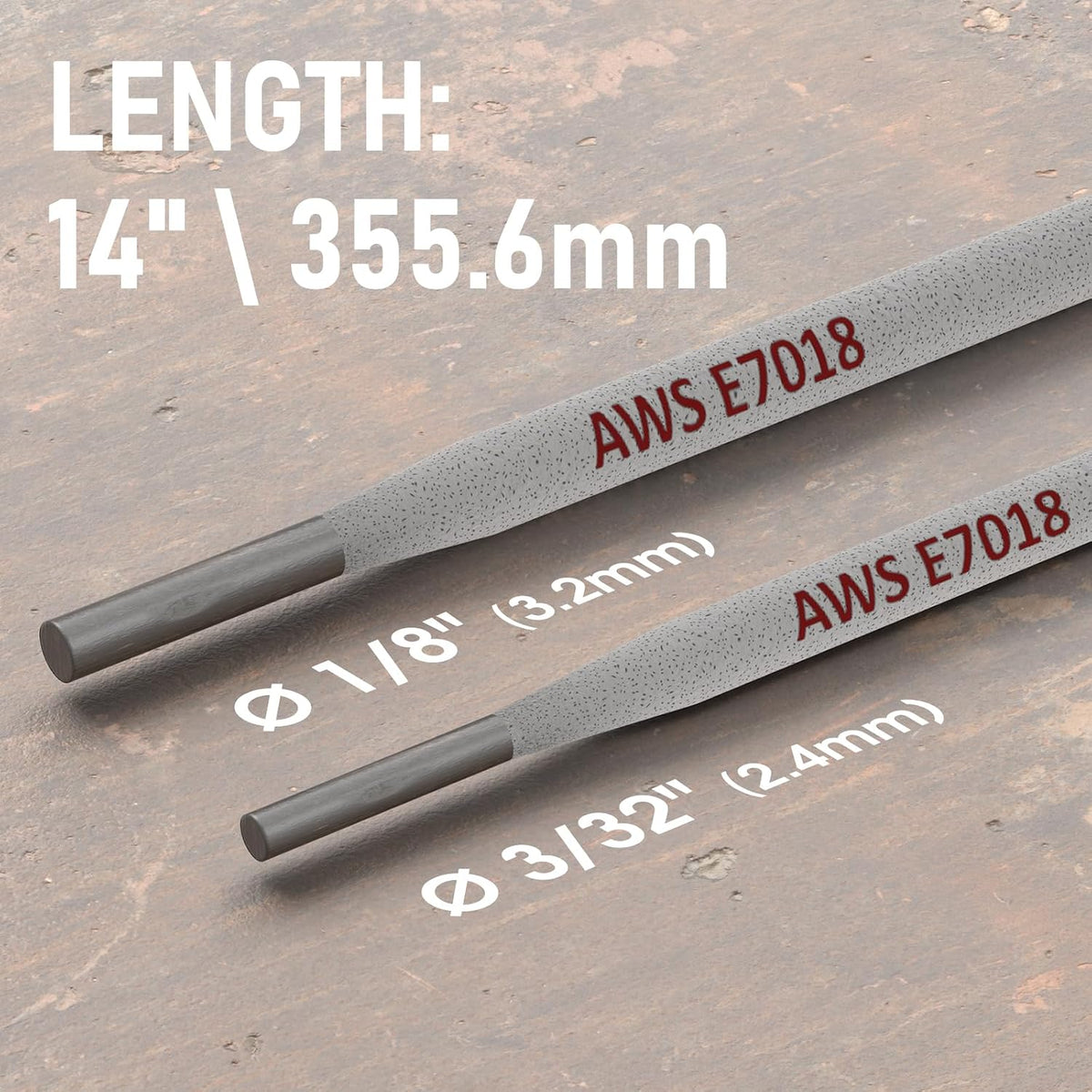E7018 3/32" 2.5lb +1/8" 2.5lb Welding Rods Stick Electrodes | Carbon Steel Specification