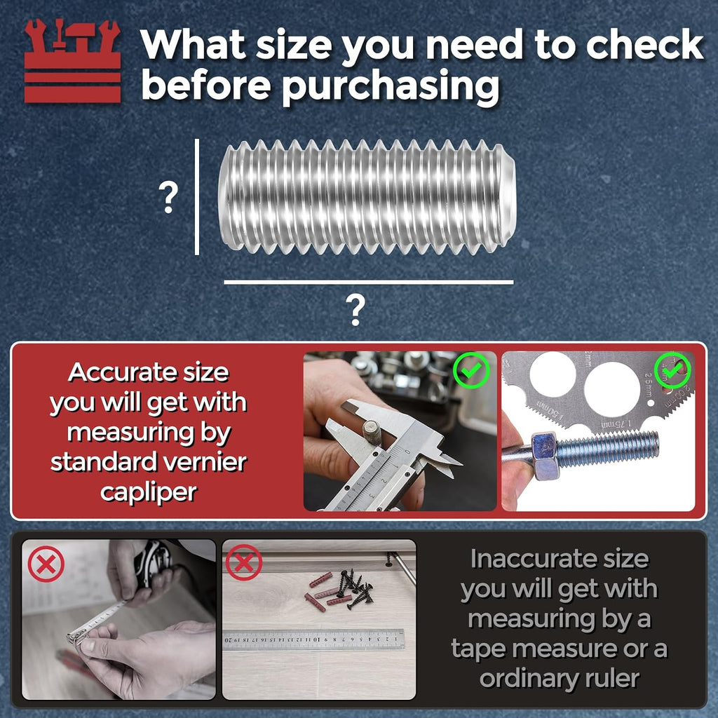 10pcs Flat Hex Socket Set Screws-M10-1.5x12mm 18-8 Stainless Steel