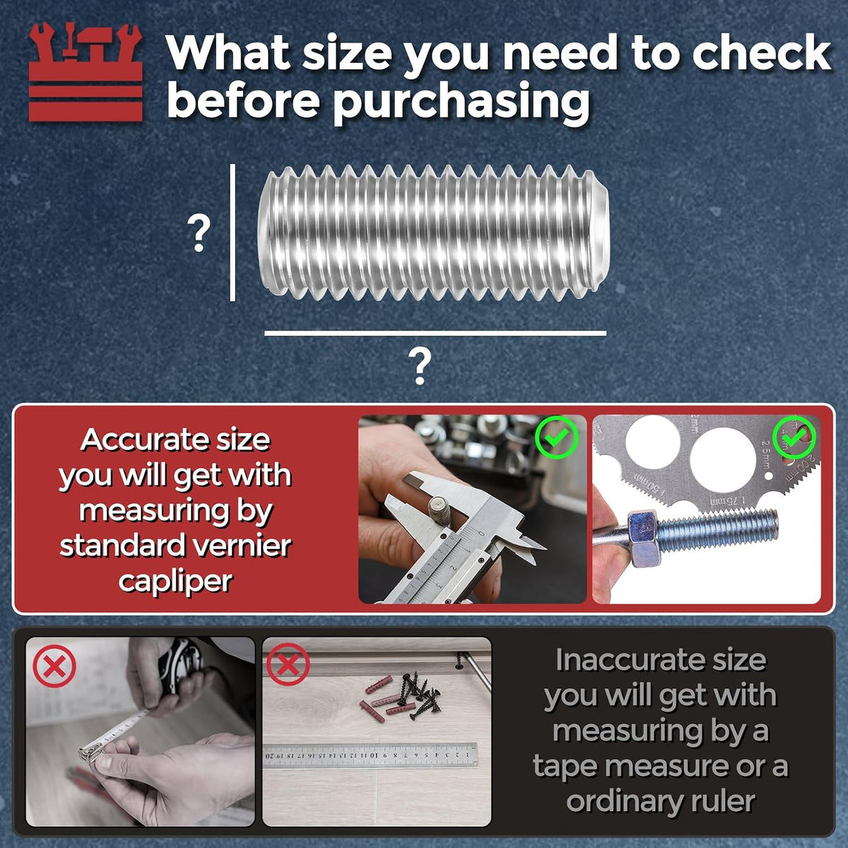 10pcs Cup Point Hex Socket Set Screws-M10-1.5x12mm 304 SS