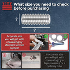 Kozelo 15pcs Cup Point Hex Socket Set Screws-M8-1.25x25mm 304 SS