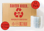 5" x 1000ft 80 Gauge 12 Rolls Shrink Wrap Film with 1 Handle