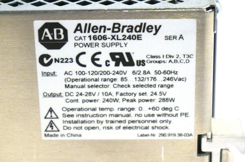 ALLEN BRADLEY 1606-XL240E Series A Power Supply