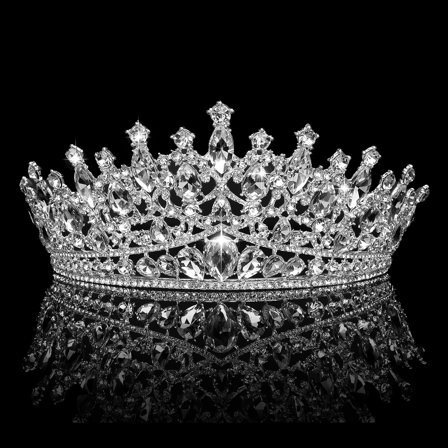 Birthday Crowns for Girls, Silver Tiaras and Crowns for Women and Girls Princess Crown and Tiara for Birthday Queen
