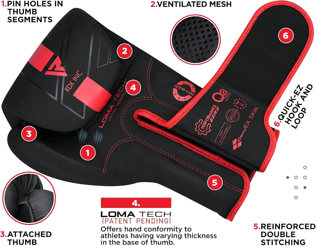 Boxing Gloves, Pro Training Sparring, Maya Hide Leather, Muay Thai MMA Kickboxing, Men Women Adult, Heavy Punching