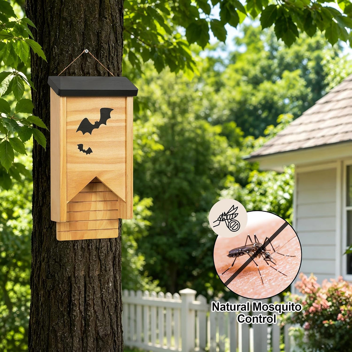 Bat House, Bat Houses for Outdoors for Tree Small Bat Box for Warmer States