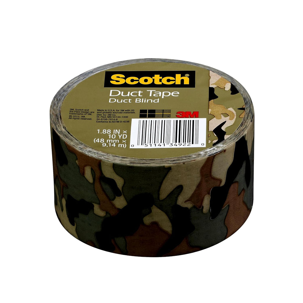 Duct Tape, Camo, 1.88 in x 10 yd, 1 Roll (910-CMO-C)