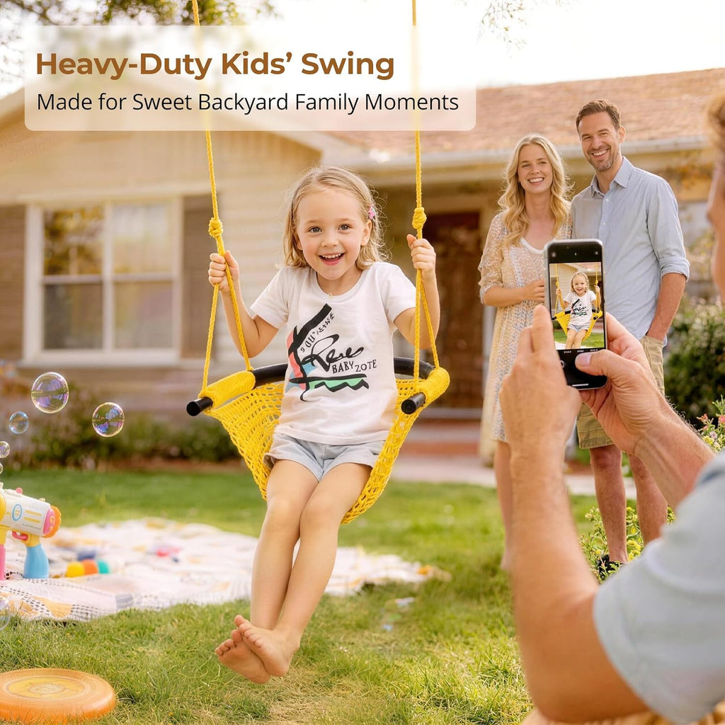 Swing Seat for Kids Heavy Duty Rope Play Secure Children Swing Set,Perfect for