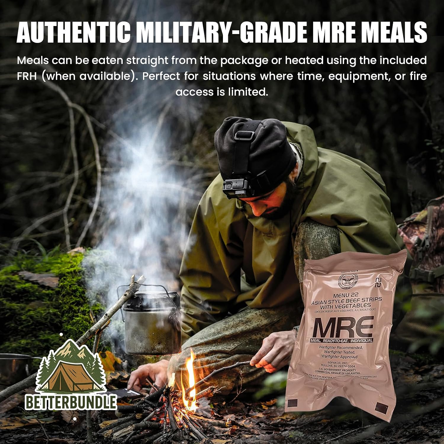 2026 Inspection MRE, U.S. MRE Meals, Emergency Supplies, Emergency Food Supply, Survival Food w/ Flameless Heater