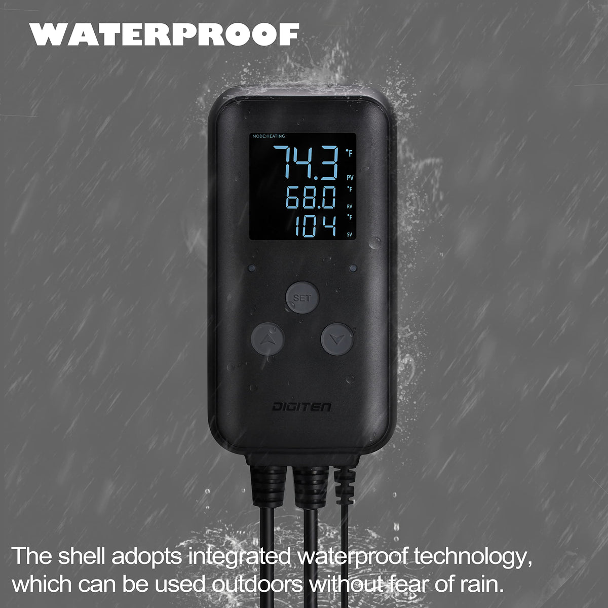 DIGITEN DTC310 Waterproof Temperature Controller, 10A Digital Thermostat
