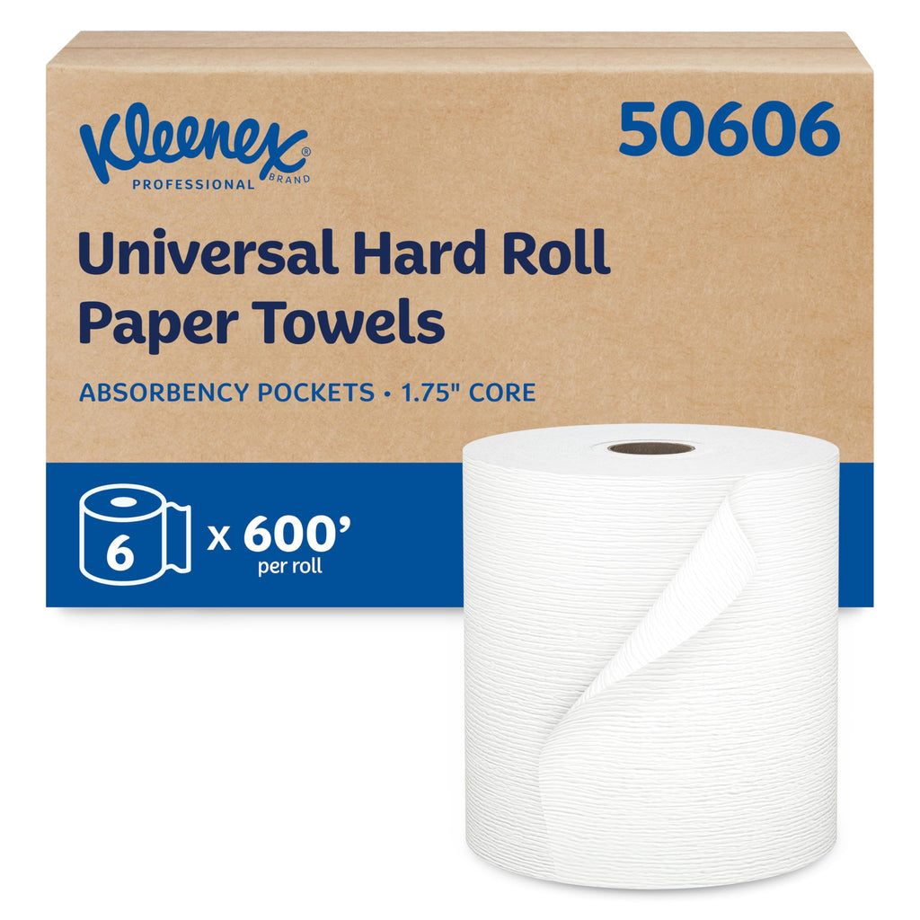 Professional Hard Roll Paper Towels, Bulk, 6 Rolls x 600' (50606)
