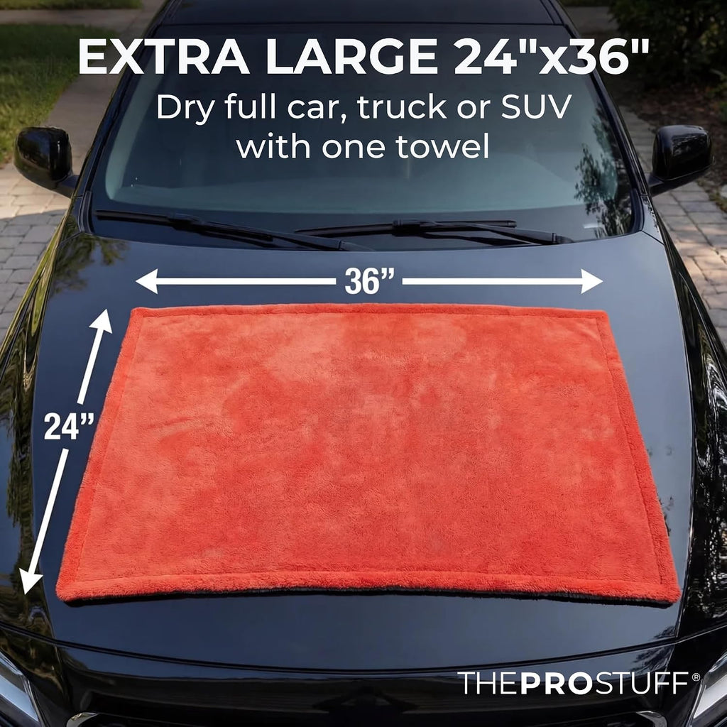 THEPROSTUFF Extra-Large Car Drying Towel 1400 GSM - Ultra Absorbent Twisted Loop Microfiber Towel, Scratch-Free