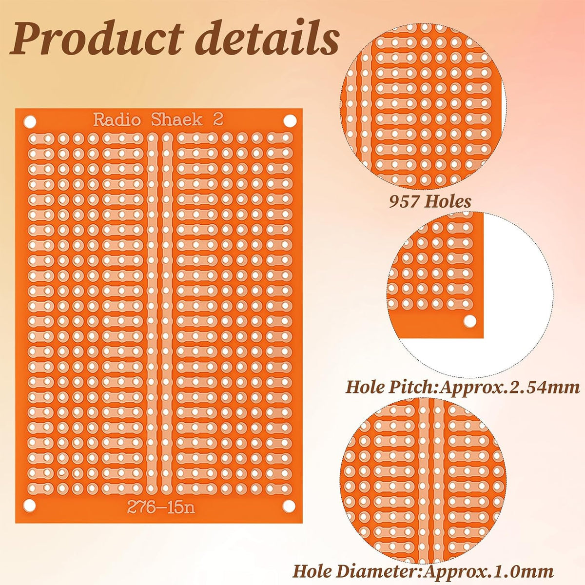 15PCS PCB Board Prototype Perf Boards, 5x7cm 1-2-3 Circuit Board for DIY Soldering Electronic Projects and Electronic Experiment
